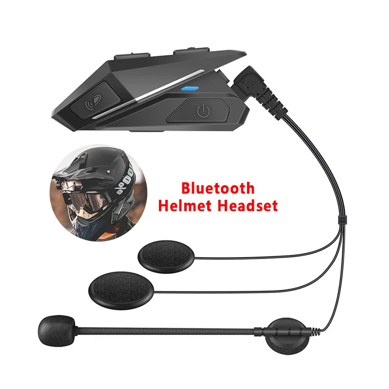 Motorcycle Bluetooth V5.0 Helmet Headset Wireless Handsfree Earphones