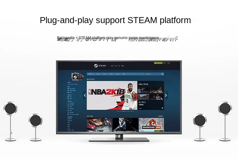 Beitong Bat Computer Game Controller Gamepad game joystick for USB wired  and wireless TV  Nba2k2020 Live Football Double Steam