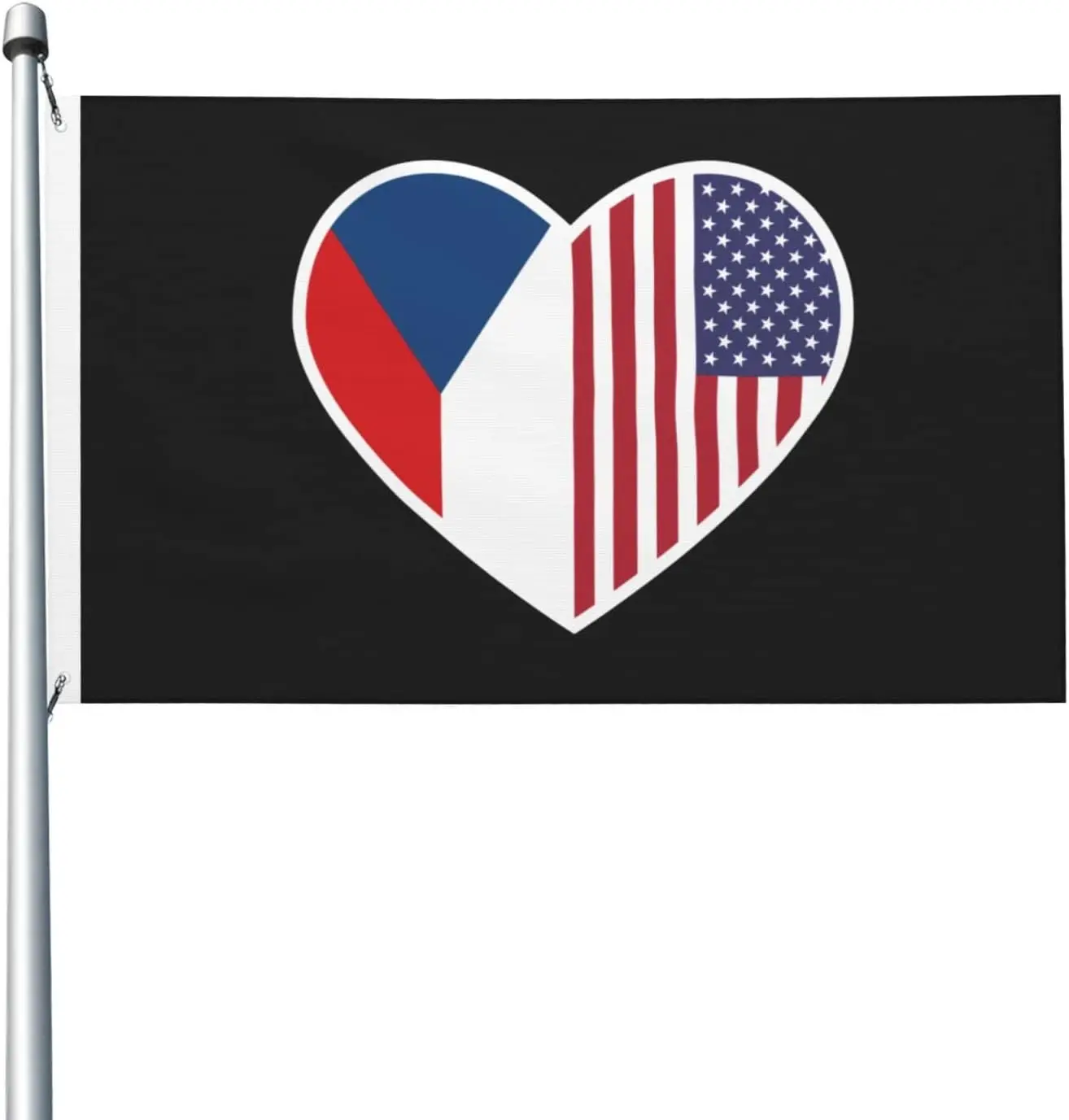 

Флаги Flagnshow из 100% полиэстера «Я люблю Америку и Чехию»