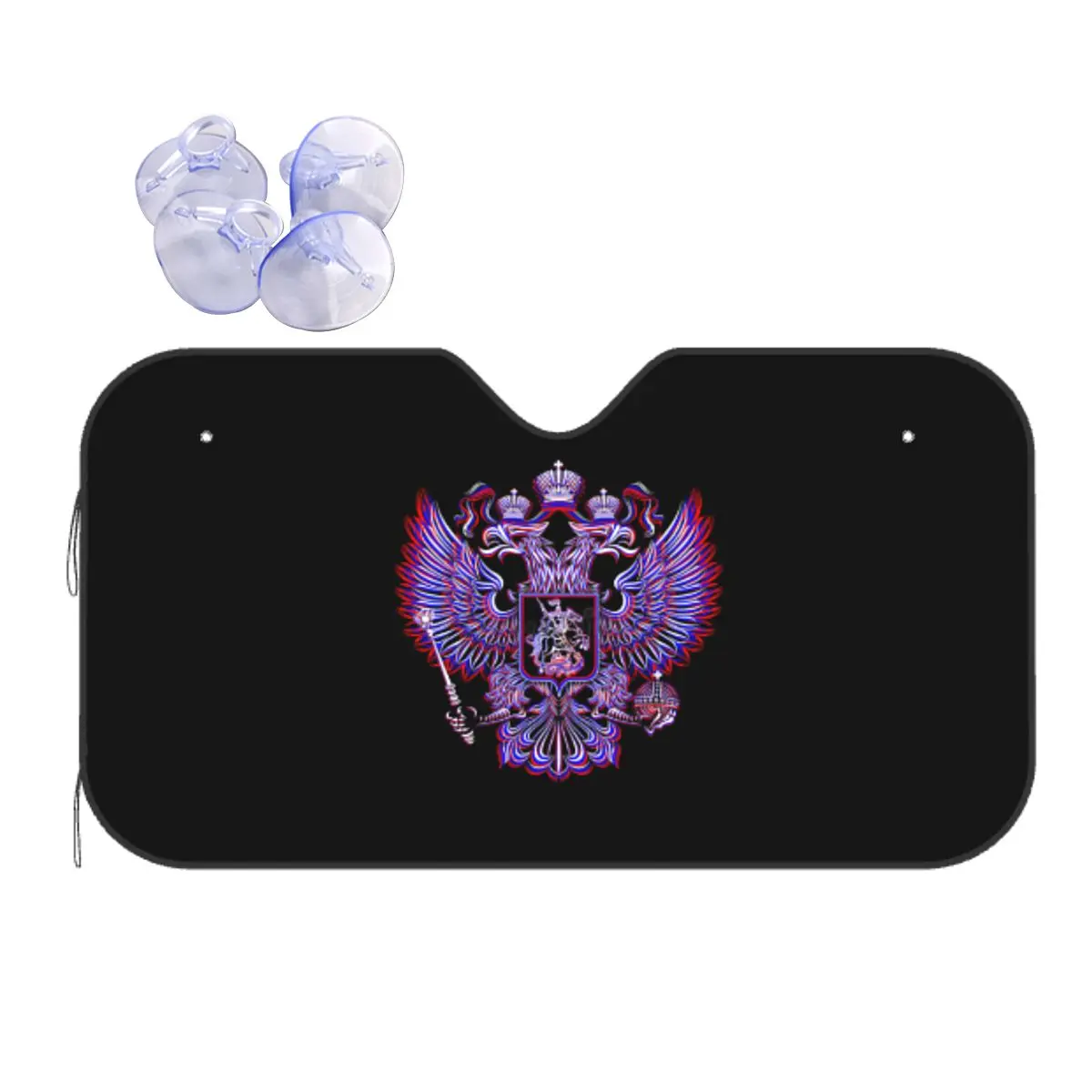 

Russian Emblem Coat Of Arms Golden Creative Windshield Sunshade 70x130cm Foils Car Sunshade Sunscreen Curtain