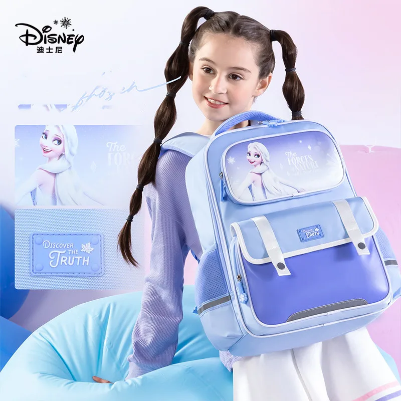 

Disney Lotso Frozen Girls School Bag Elsa Anna Primary Student Shoulder Orthopedic Backpack Large Capacity Mochilas Escolares