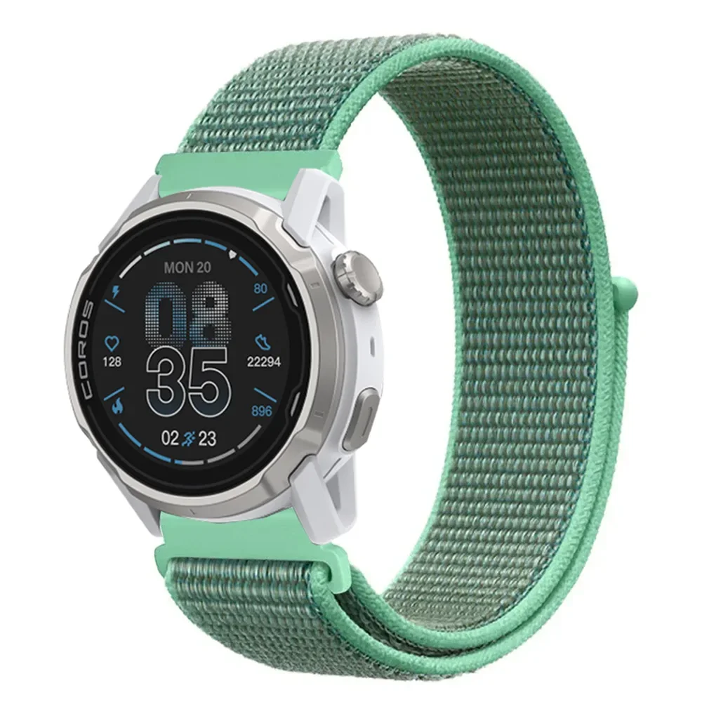 Breathable Nylon Loop Watch Band with Adjustable Fit, 20/22mm