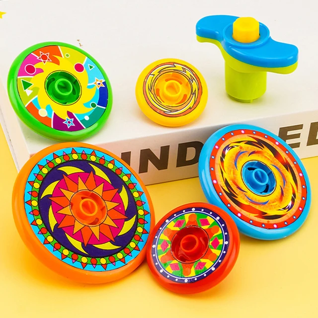 Hot Stacked Spinning Top Launcher Gyroscope Set New Toys for Kids Flying Stacking Gyroscopes Children Party Favor Boys Gifts 1