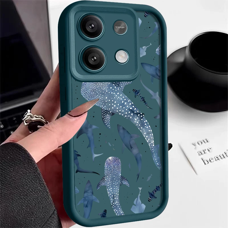 Ocean Animals Shark and Dolphin Design TPU Phone Case