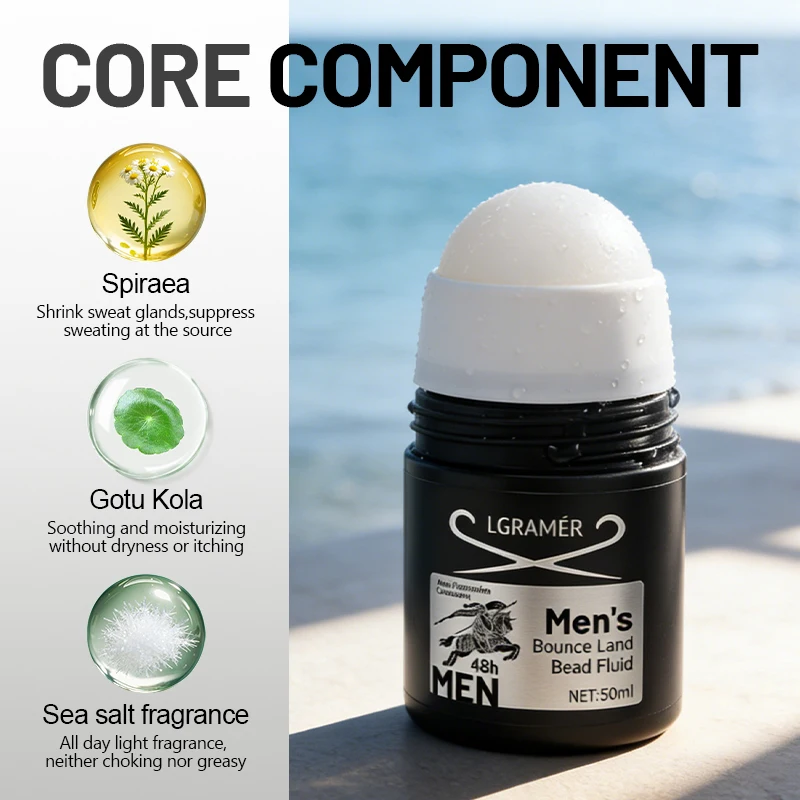 Long Lasting Roll-on Deodorant Stick For Men Cooling Aroma Perfume_voghion.com
