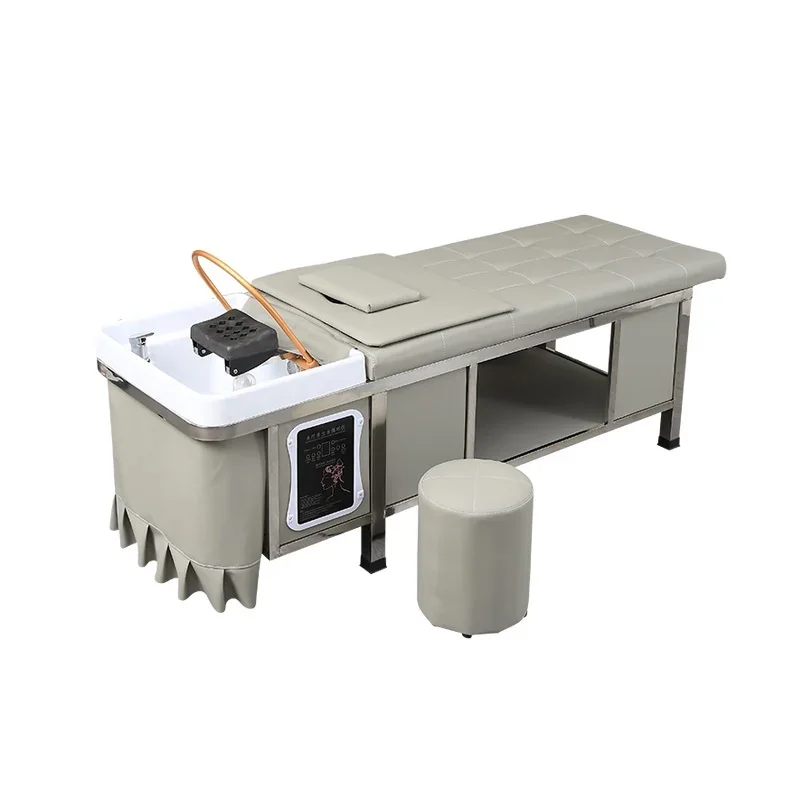 

Multifunctional Steel Frame Shampoo Chair Constant Temperature Water Circulation Fumigation Head Therapy Bed