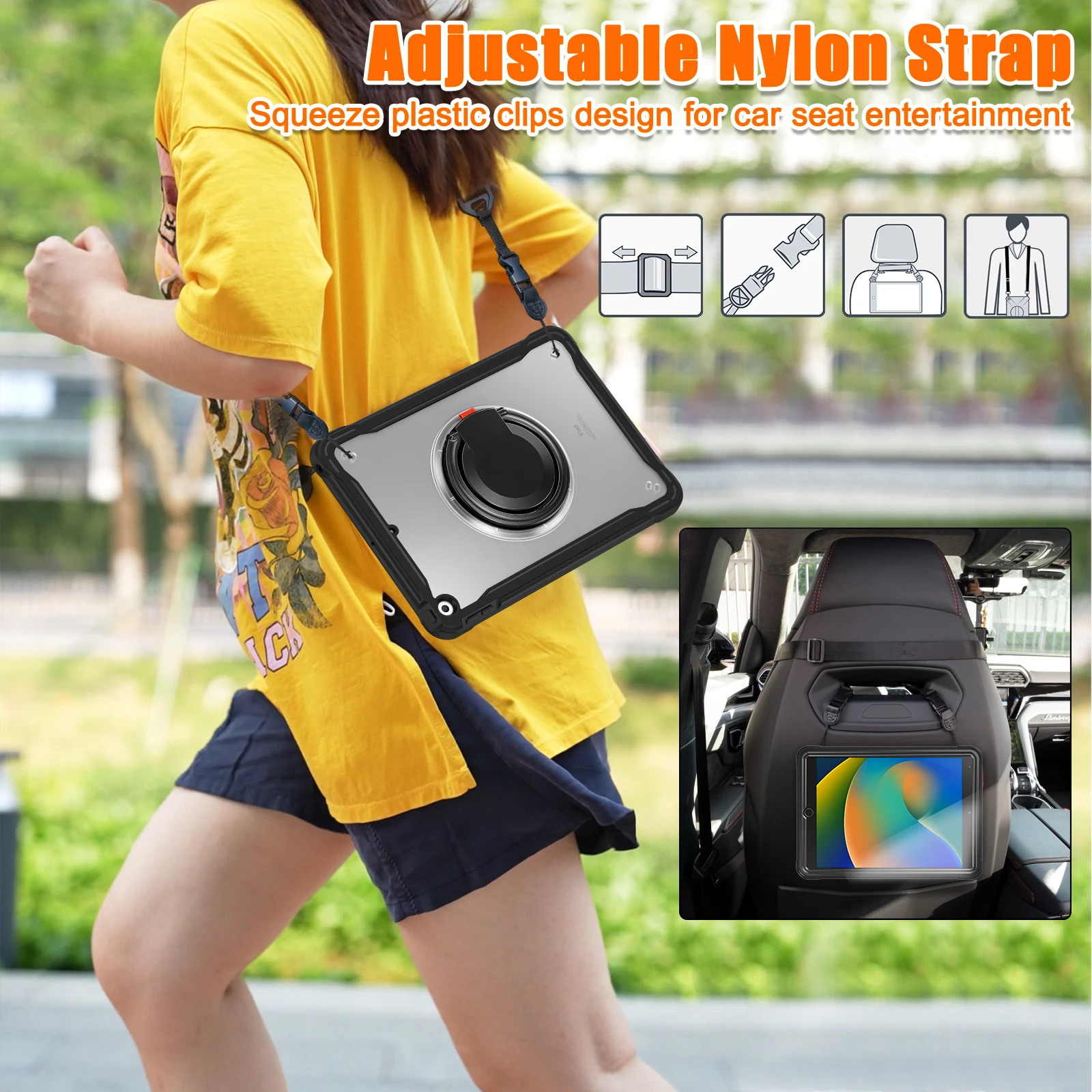 Tablet Case Apple ipad 10.2 9th 8th 7th Full Body Shock Proof Tablet Cover Multi Functional Protection Cover