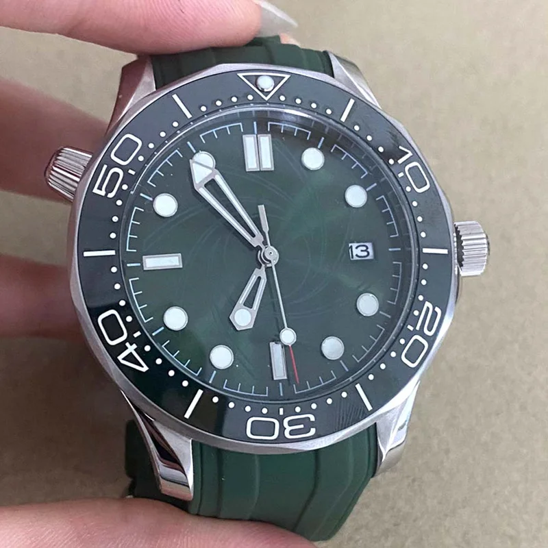 Luminous 42mm Luxury Men's Watch Seamaster NH35 Automatic Mechanical Watch Movement Ceramic Bezel Classic High Quality