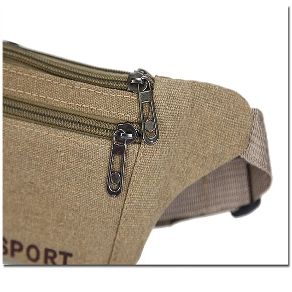 Umhängetasche Casual Geldbörse Herren-Bauchtasche Hüfttasche Canvas-Gürteltasche Fanny Pack – Detail 9