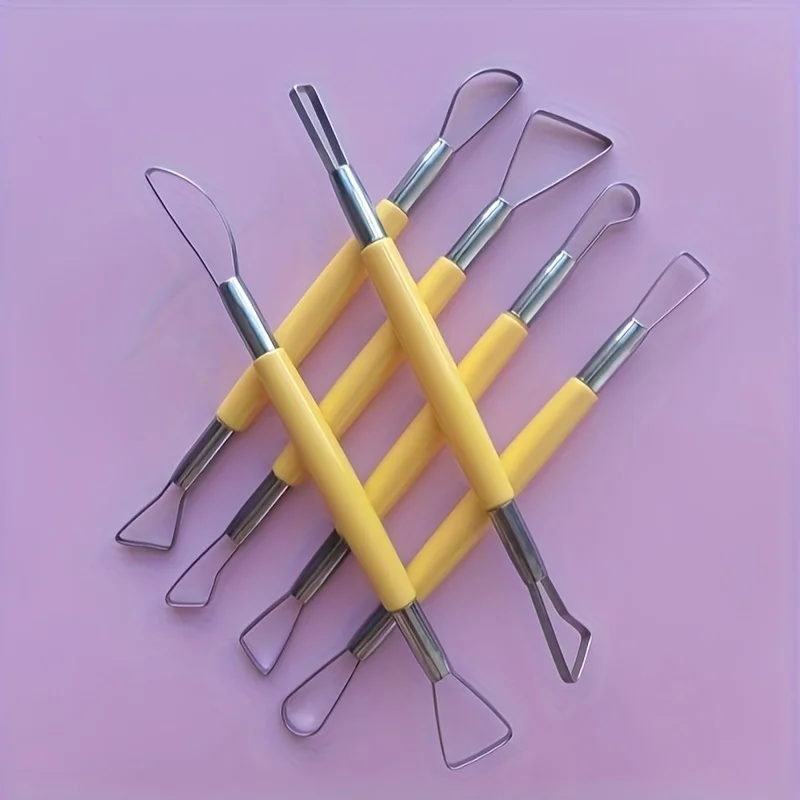 Stone-plastic clay tools 6-piece plastic scraper Pottery polymer clay flat wire knife Plasticine DIY carving knife polymer clay tools pottery tools clay sculpting tools pottery sculpting tools clay craft tool