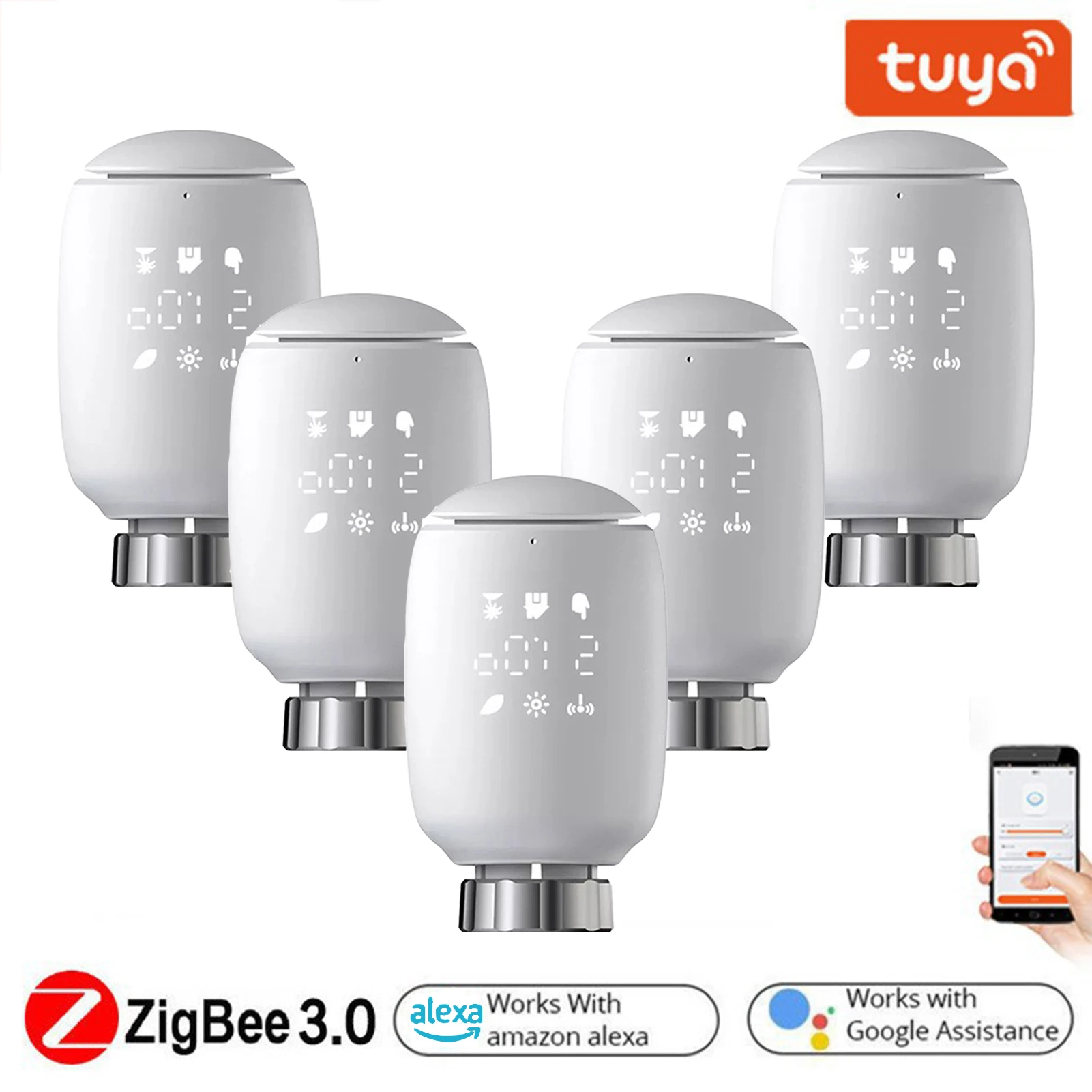 TUYAZigbeeTRVRadiatorValveThermostatMobilePhoneAPPControl