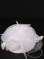 Wedding Bridal Hats Fascinators For Woman Lady With Feather Veil Cocktail Tea Party Dress Elegant Kentucky Derby Cap Church Hat - Image 4