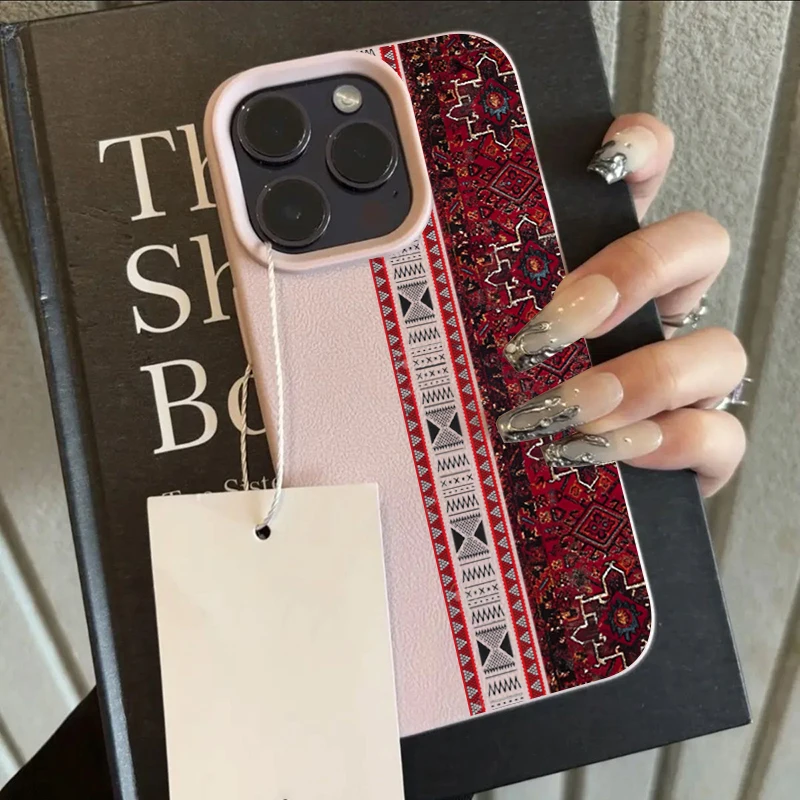 Luxurious Red Carpet Lychee Texture Soft Phone Case Cover