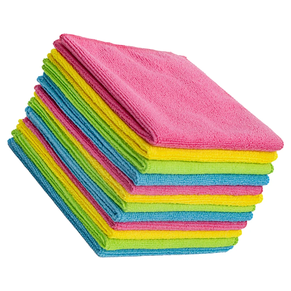 

12 Pcs Fiber Cleaning Cloth Kitchen Hand Towels Absorbent Face Car Washing Cloths