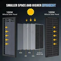 Panneaux solaires bifaciaux RVPOZWER 400W/200W/100W, cellules mono 18BB, module haute efficacité, alimentation RV, bateau marin, extérieur, hors réseau 4