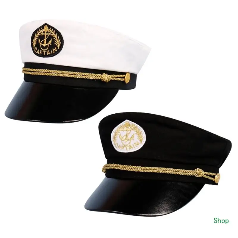 

Dropship Cosplay Captain Hat Navy School Drama Stage Props Hat Kids Halloween Costume