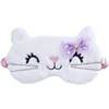 Cute Cat Soft Sleeping Eye Cover Mask Animal Plush Fabric Blindfold Relax Girls Lady For Home Traveling Eye Care 5