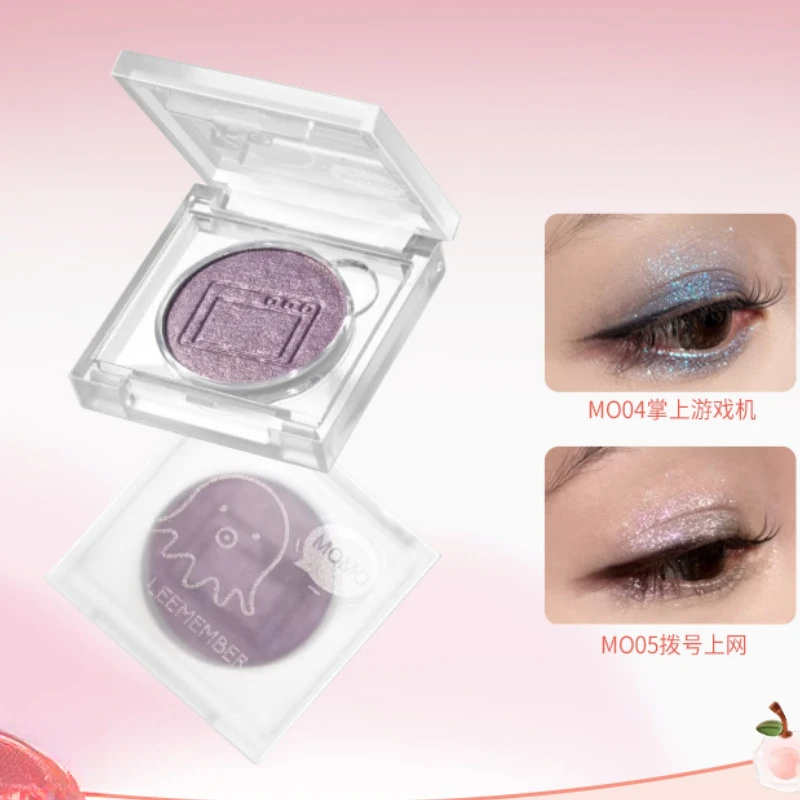LEEMEMBER Little Bear Dream Core Series Monochromatic Eyeshadow Pearlescent Glitter Blue Green Long-lasting Eyes Makeup