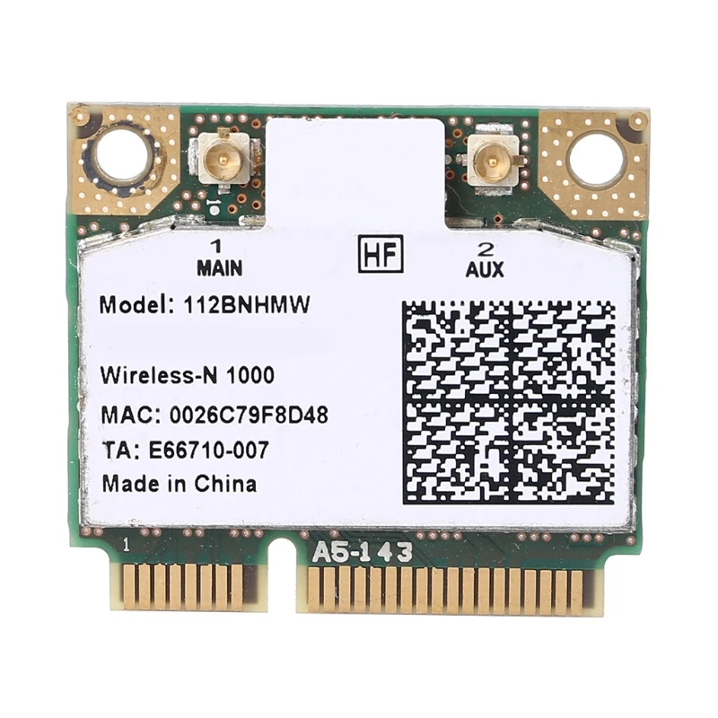 Для Centrino Wireless-N 1000 Wi-Fi Link1000 112BNHMW 300 Мбит/с половина мини-беспроводной карты Pci-e D5QC