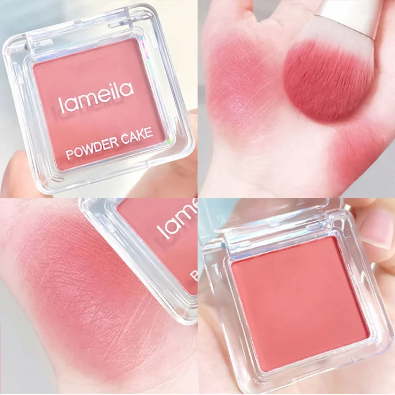 Face Blusher Matte Natural Cheek Tint Waterproof Contouring Cosmetics Blush Powder 1pcs