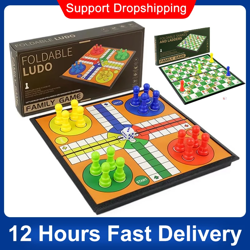 Chess Board Set Foldable Portable Non Magnetic Educational Game Toys For Boys Girls Women Men