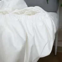 Ensemble de draps de lit haut de gamme pour hôtel, 100% coton égyptien, complet, King Size, couleur blanche, personnalisé 1