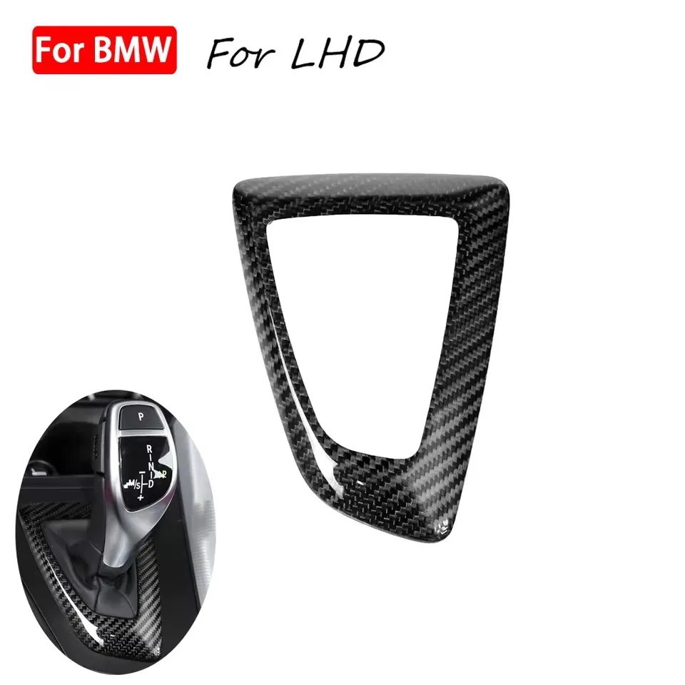 Mittelkonsole im Carbonfaser-Stil, Schaltkopf-Basisplatte aus Kunststoff, geeignet für BMW-Serie, Premium-Auto-Innendekoration – Detail 10