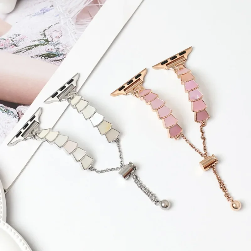 

Ремешок металлический для Apple Watch Band 7 41 мм 45 мм, браслет для iwatch series 6 se 5 4 40 мм 42 мм 38 мм 44 мм, женский браслет