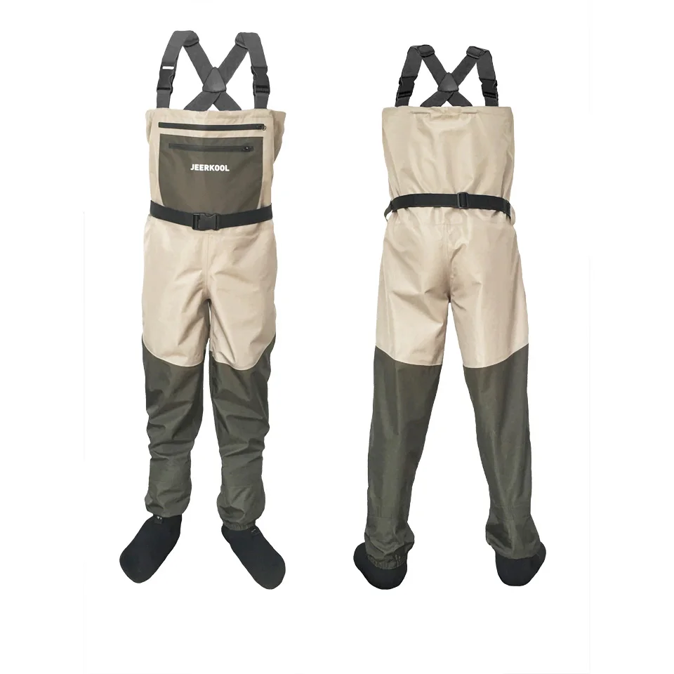 

Fishing Waders Hunting Suit 3 Layer Waterproof Wading Pants with Neoprene Boots Waist or Chest Fly Fishing Clothes Overalls