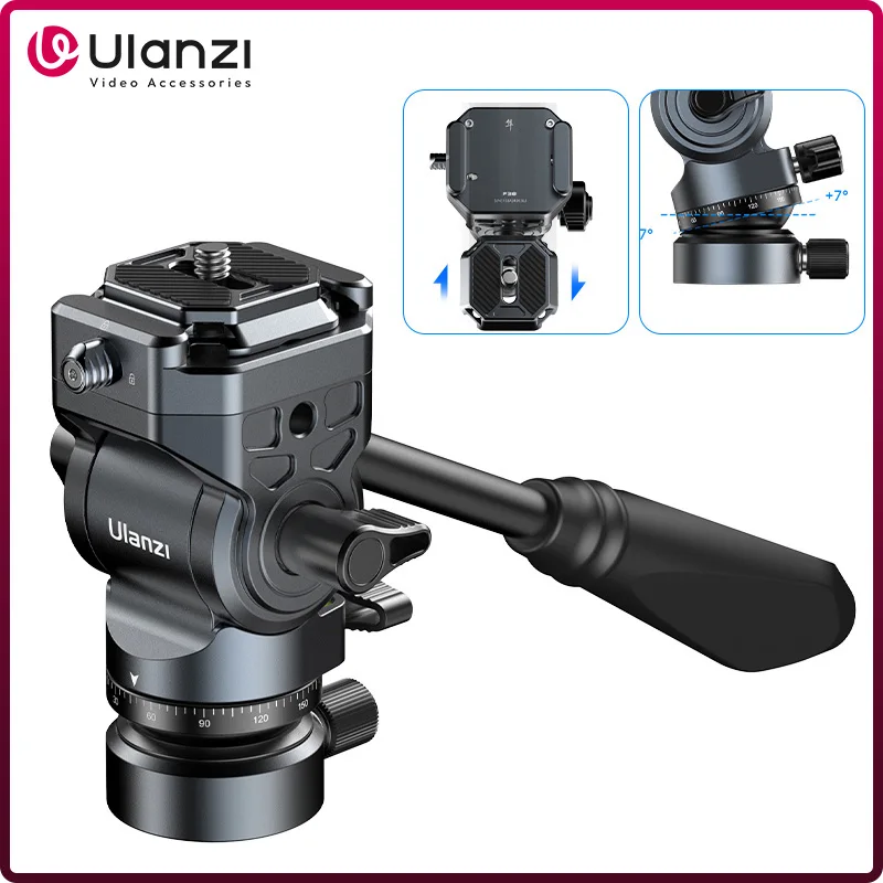 Camera Fluid Head Ulanzi EH12 F38 Quick Release 360&deg; Panoramic for Tripod Shooting