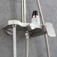 ชุดฝักบัวห้องน้ำสแตนเลส304ชุดก๊อกน้ำในครัวเรือนก๊อกน้ำอ่างอาบน้ำติดผนังก๊อกน้ำฝักบัวอาบน้ำ 4