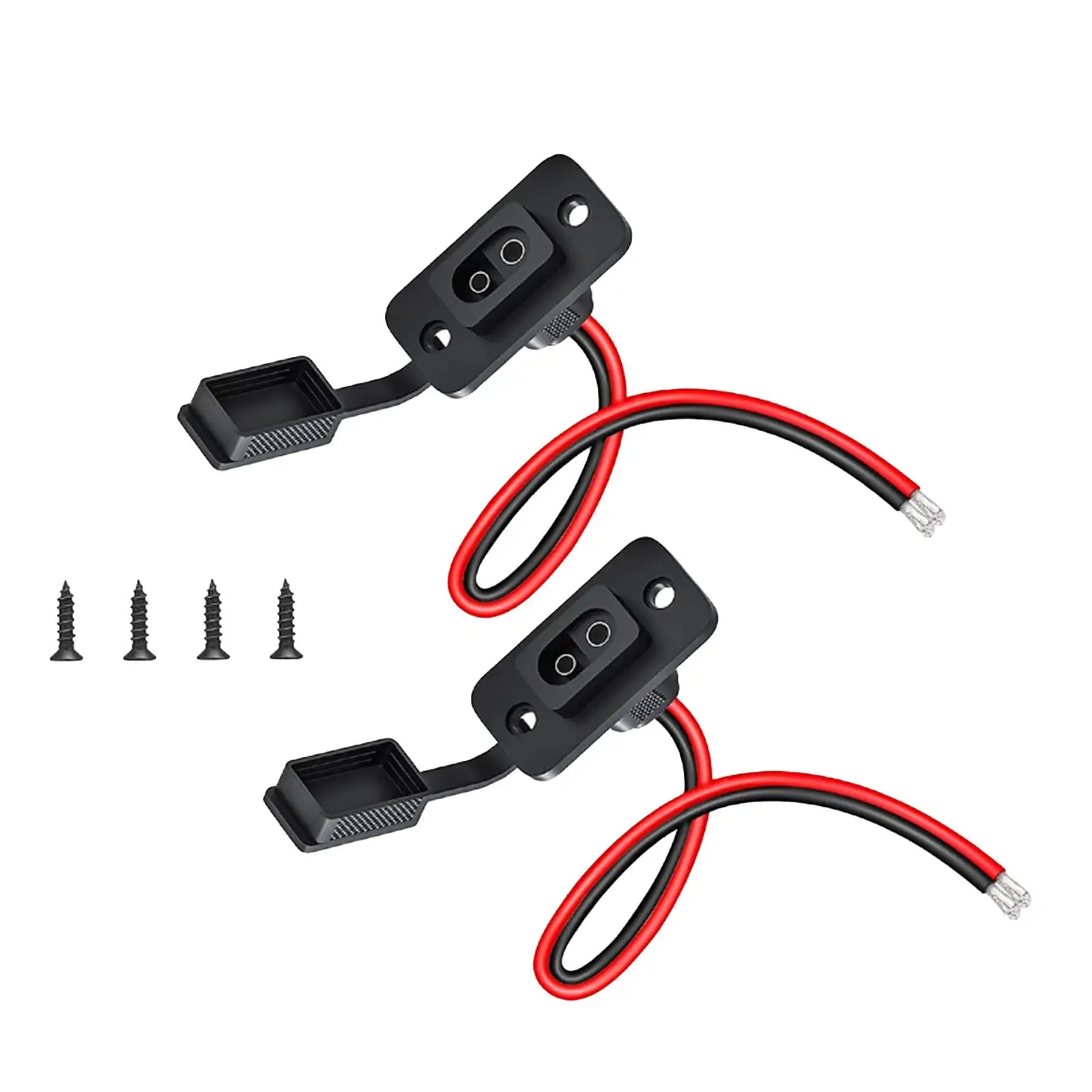 

2x SAE Socket DC Power Automotive RV 30A Accessories Tractor Cable Connector