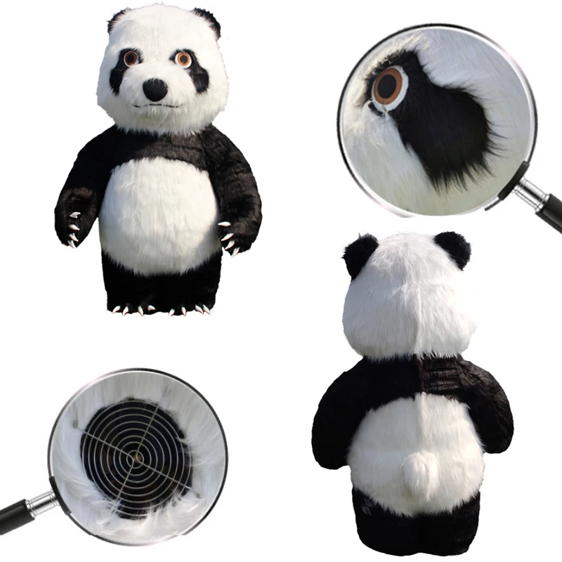 Giant Panda Inflatable Costume Street Funny Polar Bear Mascot Costume Party Cosplay Plush Doll