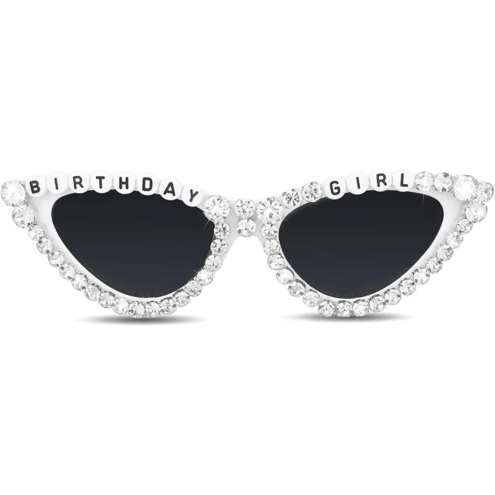 1 Stück Geburtstags-Katzenaugen-Sonnenbrille für Damen, Party-Brillen, Happy-Birthday-Geschenke für sie, Gastgeschenk für Geburtstagsfeiern und Events – Detail 1