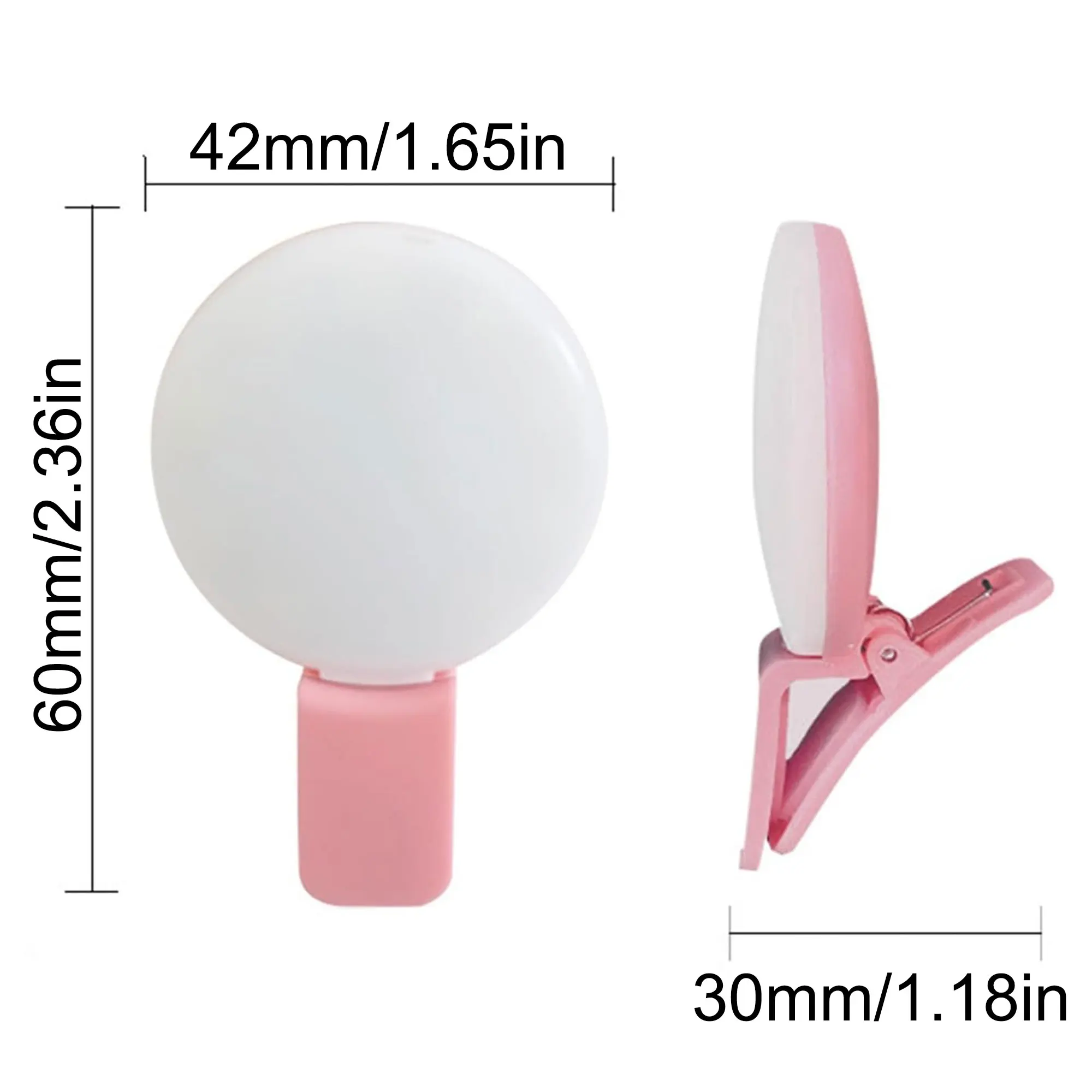 ضوء حلقة سيلفي LED قابل لإعادة الشحن، ضوء هاتف بمش...