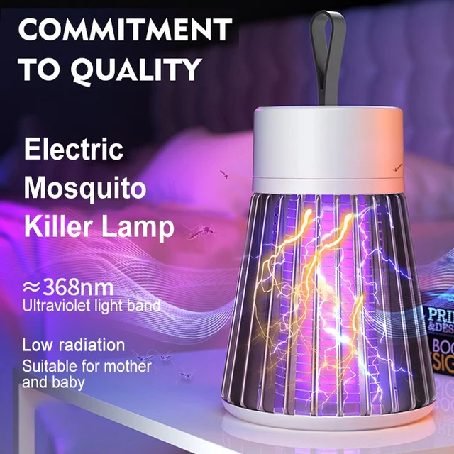 Lampe anti-moustiques, répulsif de moustiques sans rayonnement, piège à  insectes électrique, recharge USB, éliminateur d'insectes volants -  AliExpress