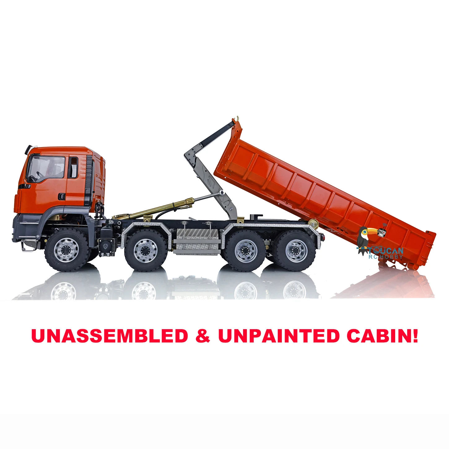 LESU 1/14 TGS 8*8 Hydraulic Dumper RC Truck Roll On/Off Tipper Model Outdoors Toys Gifts TOUCAN Hobby TH01997-SMT5 4