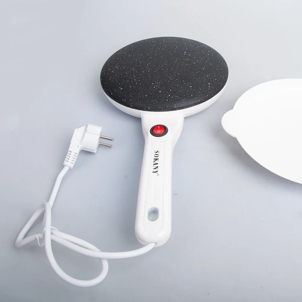 Houselin Crepe Maker electric crepe maker-Cooks Crepes Bacon Roti Tortillas & Pancakes-Nonstick Cooktop 7.5-inch Cook Area