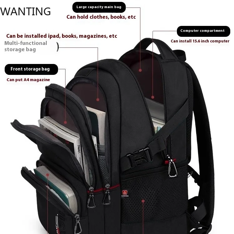 Custom Logo Large Capacity Lightweight Waterproof Backpack