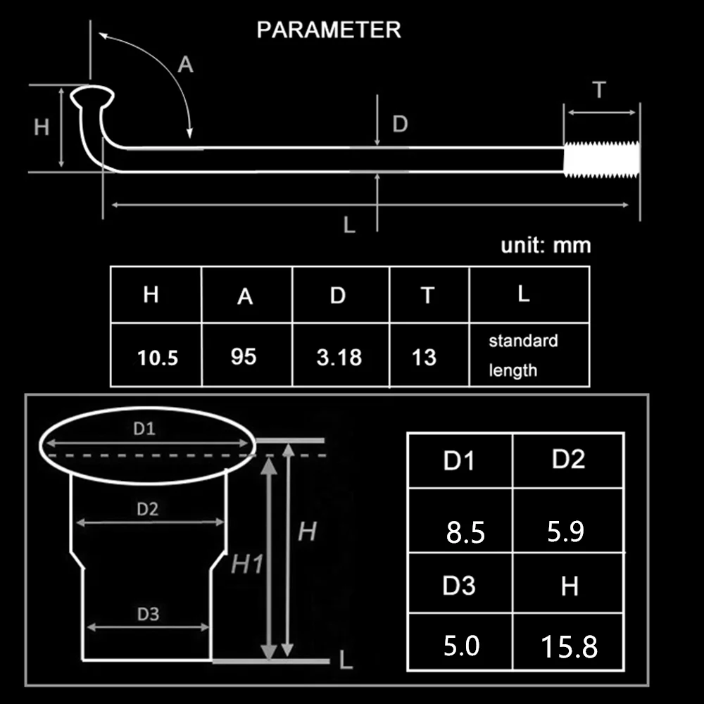 Raggi Per Bicicletta 13G 249mm - Set Con Nipple In Acciaio Zincato Per Ruote Bici - Foto 5