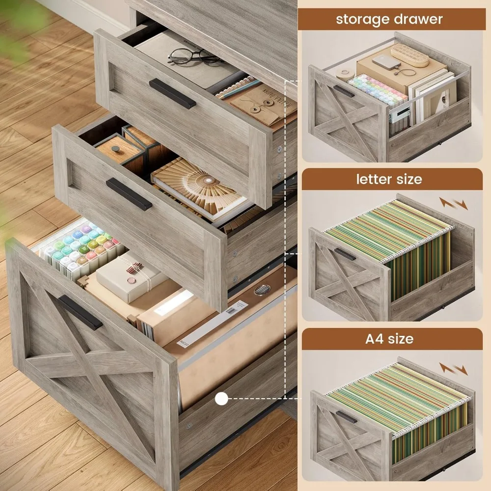Rustic Executive L-Shaped Desk 3