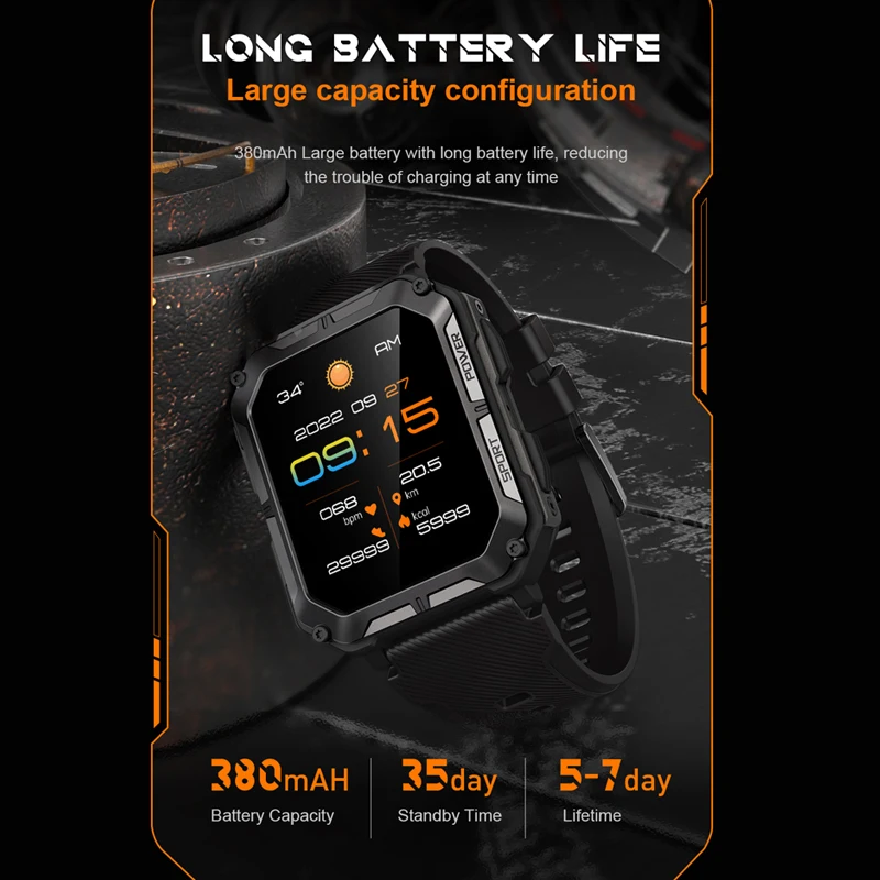  C20  Ʈ ġ, 뷮 ޸,  ȭ, , IP68  , ߿ Ʈġ, 380MAH, 128M, ǰ