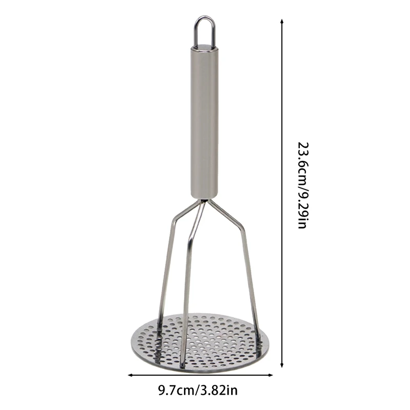 Potato Masher Potato Press With Handle Household Stainless Steel Masher For Mashed Potato Kitchen Mash Tool Food Crusher Kitchenware Fruits potato masher