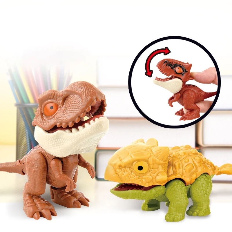 Finger-biting Dinosaurs Movable Joints Size Simulation dinosaur model toys 5/10PCS