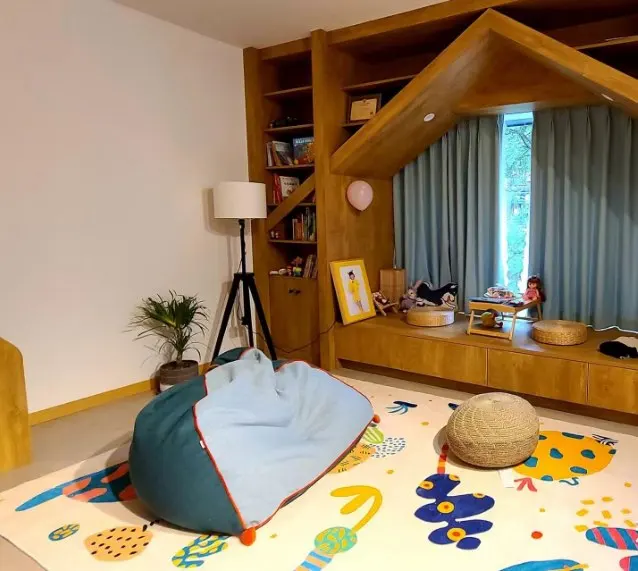Cute Cartoon Bedroom Decor Bedside Carpet Large Area Children Room Plush Rug Fluffy Soft Baby Crawling Mat Home Anti-fall Rugs photo review