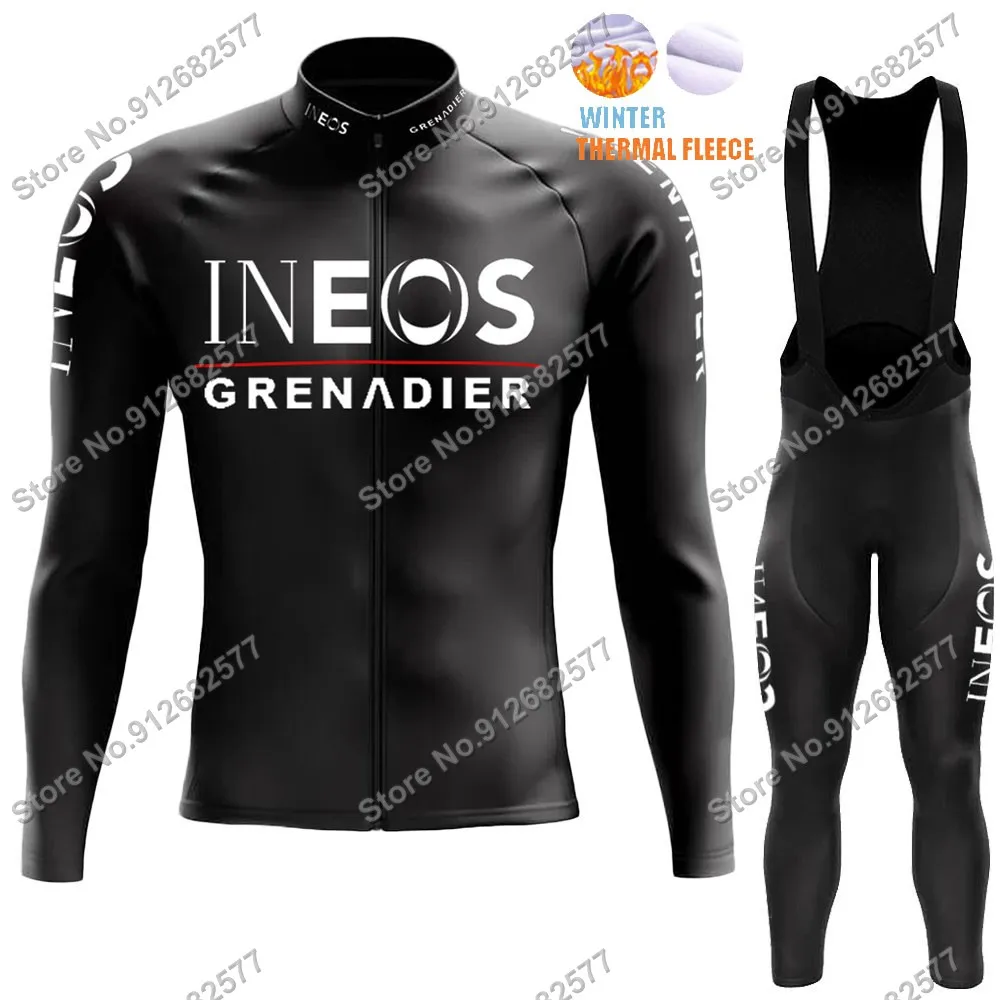 White INEOS Grenadier Winter Team 2023 Cycling Jersey Set Thermal