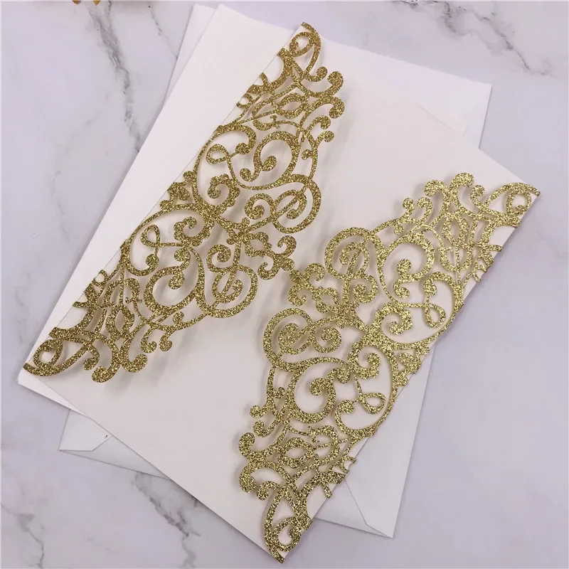 10Pcs Wedding Invitations Cards Tags Greeting Card Vintage Wedding Bridal Shower Engagement Sweet Birthday Gift Party Supplies