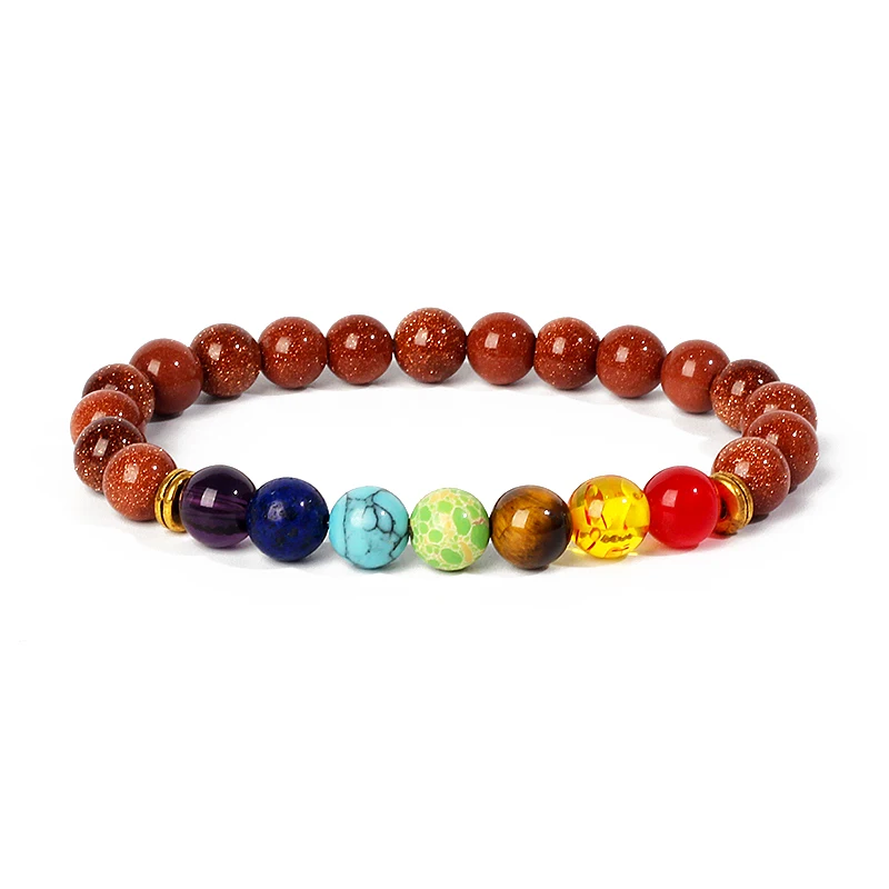 7 Chakra Diffuser Bracelets Men Women Natural Lava Stone Crystal Healing Anxiety Jewelry Mandala Yoga Meditation Bracelet Gift