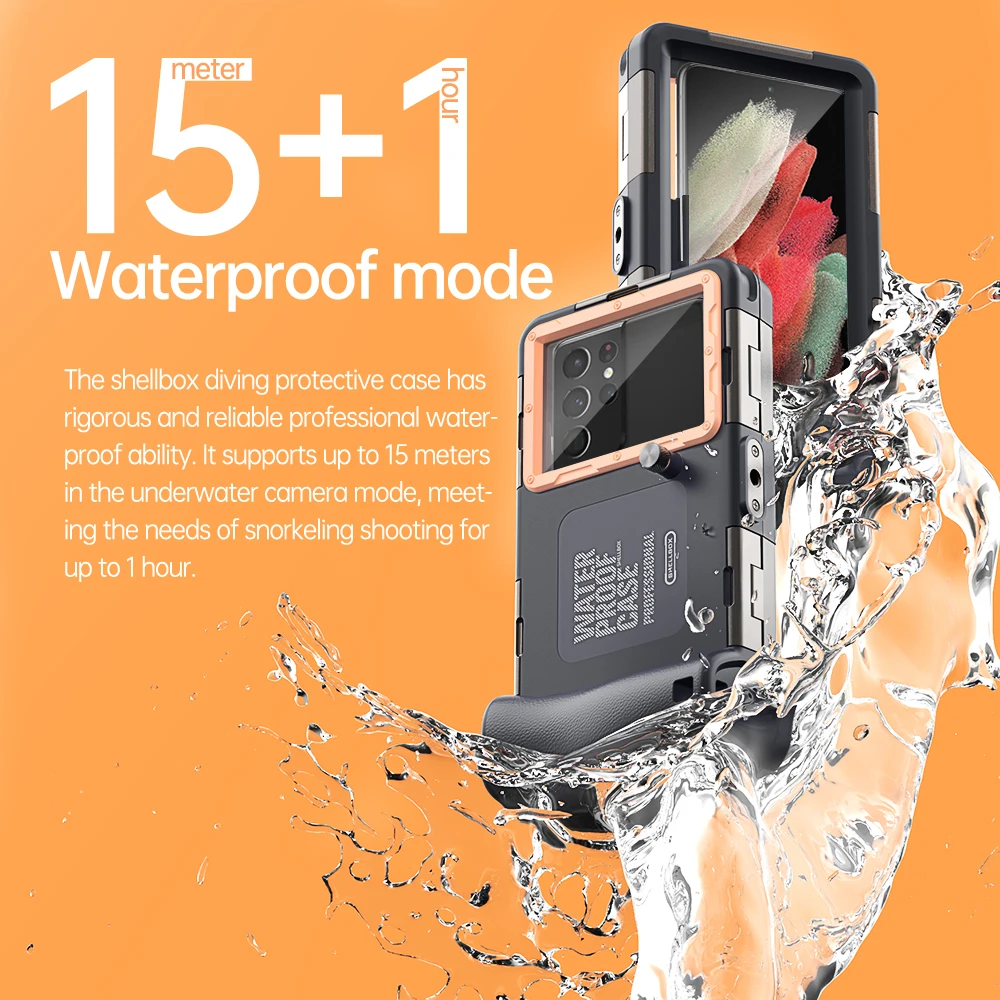 General Size 15 Meter Depth Underwater Swimming Diving IP68 Waterproof Case For All XiaoMI 14 13 12 Pro RedMI Note 12 11 K60 K50