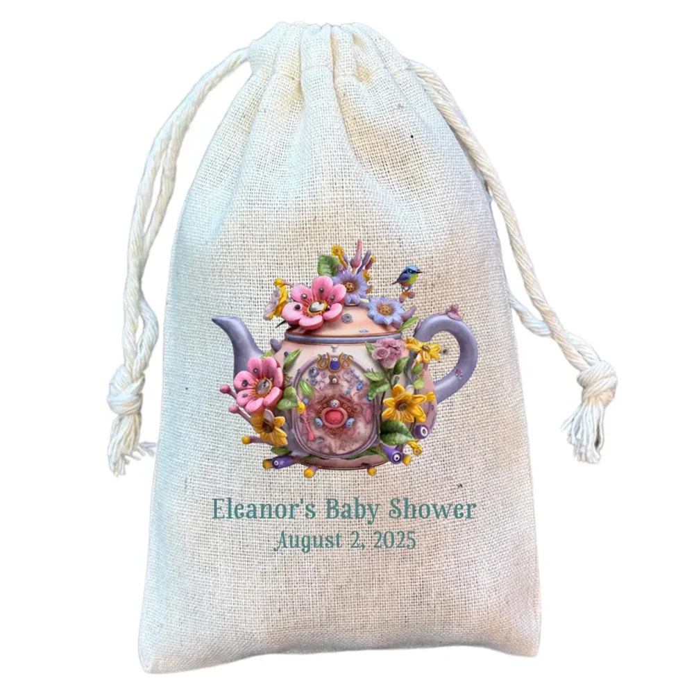 Whimsical Tea-Themed Gift Bags